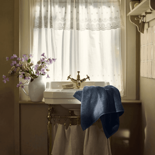 Image showing the Plain Organic Cotton Bath Sheet, Blueberry product.