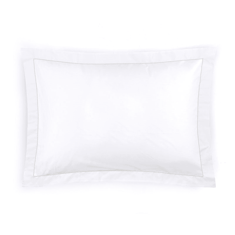 Porto Hemstitch Pair of Oxford Pillowcases, Standard, Straw