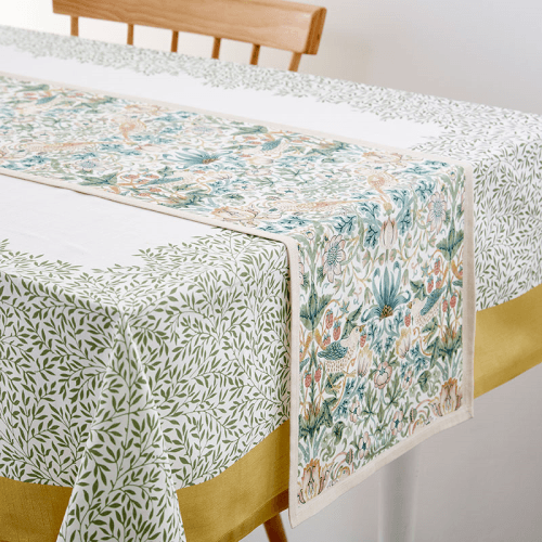 Image showing the Morris & Co Table Runner, 250cm x 35cm, Strawberry Thief product.