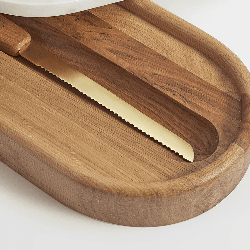 Esk Bread Board, L44 x W21cm, White
