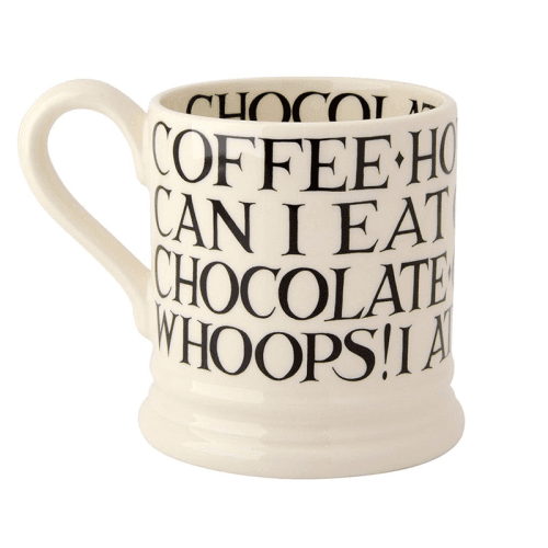 Image showing the Black Toast Mug, 300ml, Cream product.