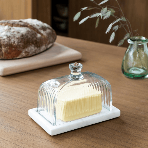 Image showing the Brompton Butter Dish, White product.