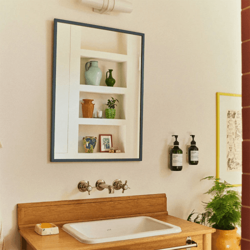 Image showing the Mirror, 50cm, Petrol Blue product.