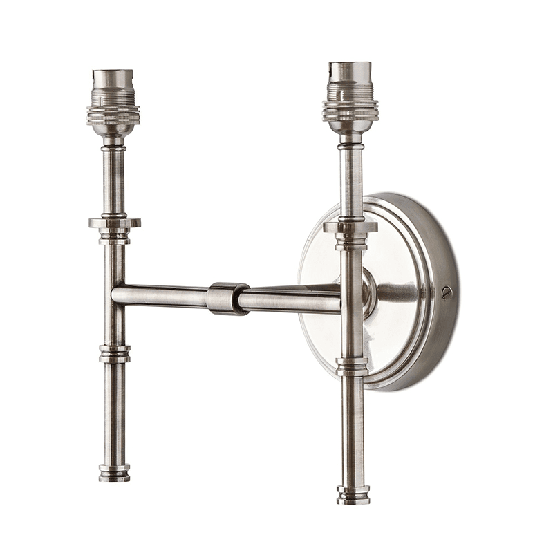 Chukka Double Wall Light Fixture Only, H21cm x W21cm, Antique Silver