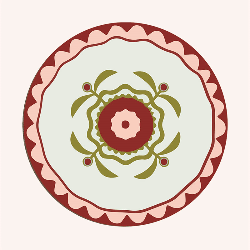 Patchwork Set of 6 Placemats, D29cm, Multi