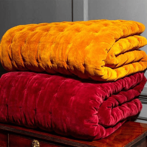 Image showing the Velvet Double / King Quilt, Ochre product.