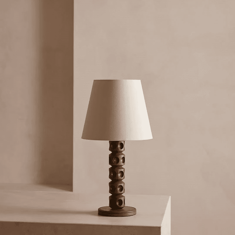 Francesca Table Lamp, H65cm, Brown