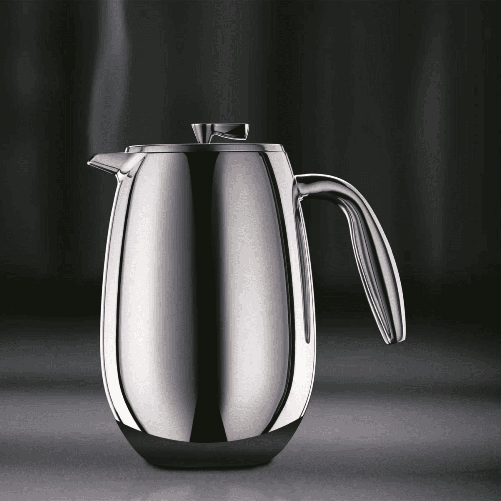 Colombia Double wall 8 cup French press, 1 litre, Silver