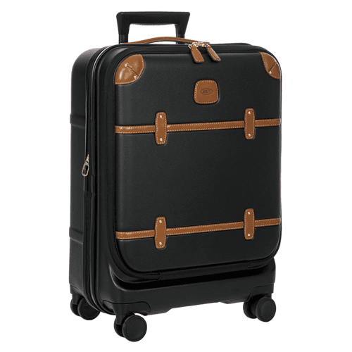 Image showing the Bellagio Carry-On Suitcase with Front Pocket, H55 x L38 x W23/27cm, Black product.