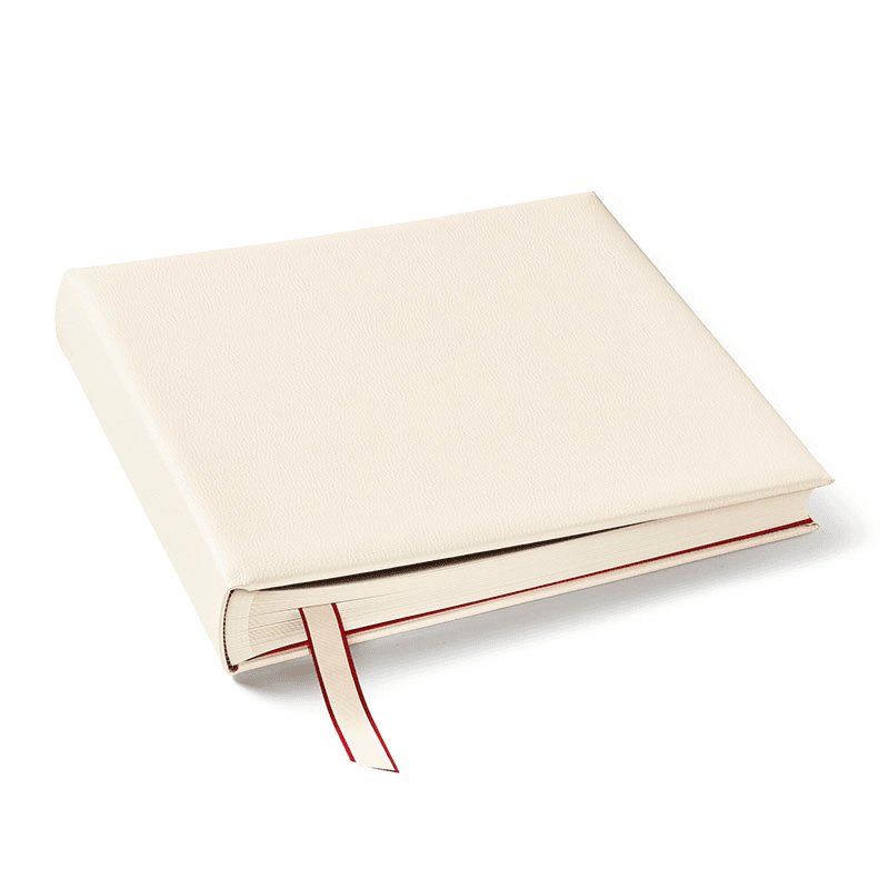 Plain Wedding Album, 14", Ivory