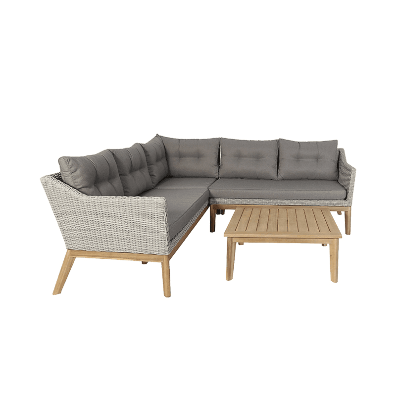 Larissa Corner Set, Light Kubu Grey