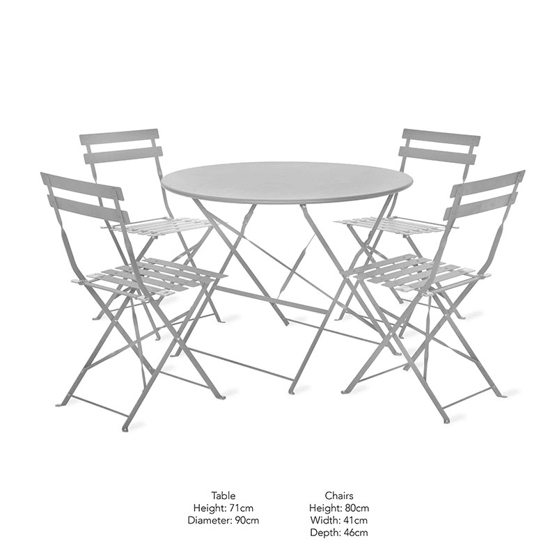 Rive Droite Bistro Set, Chalk