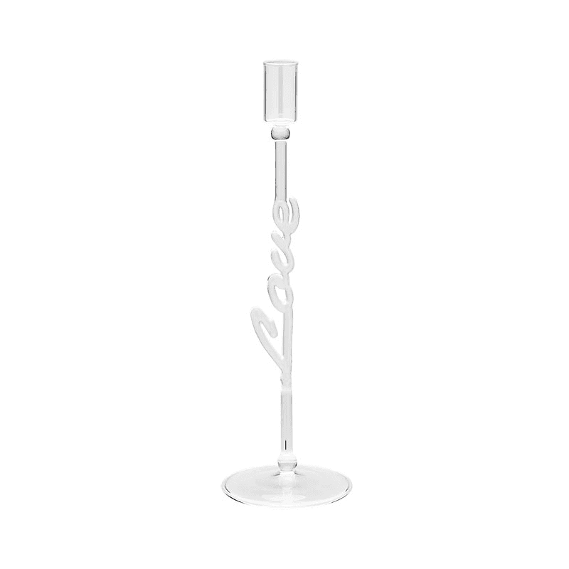 Love Candle Holder, H30cm, Silver