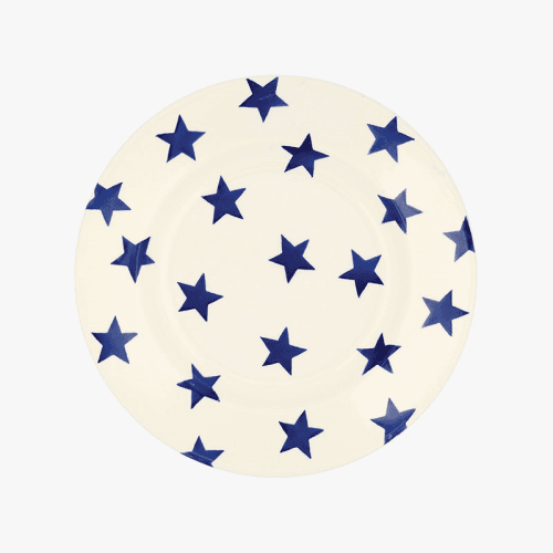Image showing the Blue Star Plate, D22cm, Cream product.