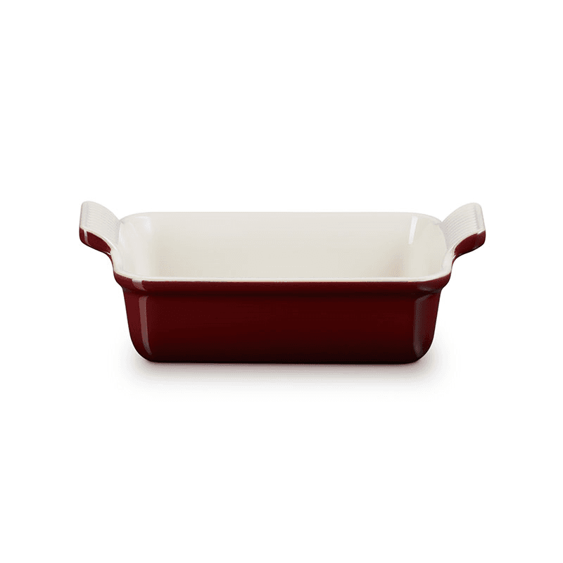 Stoneware Heritage Rectangular Dish, 19cm, Garnet