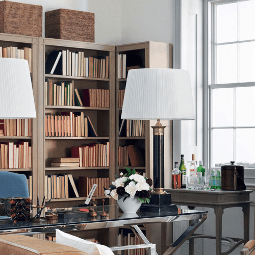 Image showing the Ashmolean Shelves, W55 x D28 x H219cm, Natural product.