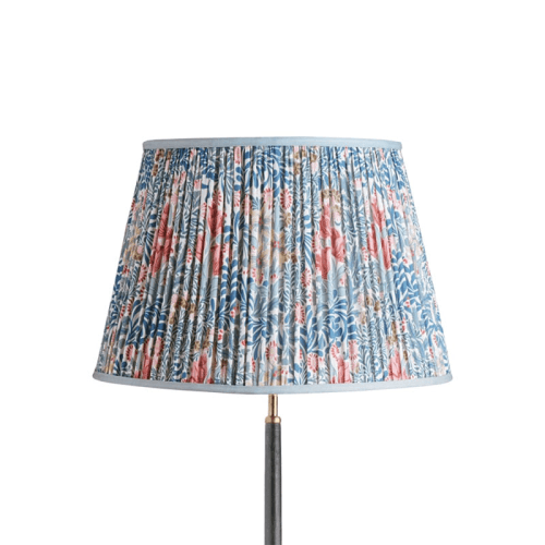 Image showing the Morris & Co. Straight Empire Shade, 45cm, Indigo and Barbed Berry Bower product.