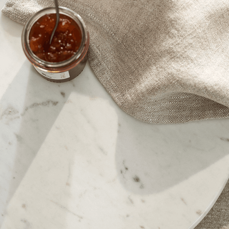 Marble Lazy Susan, D32cm, White
