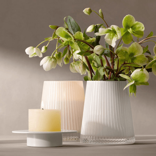 Image showing the Beacon Candle Holder, H14cm, Chalk White product.
