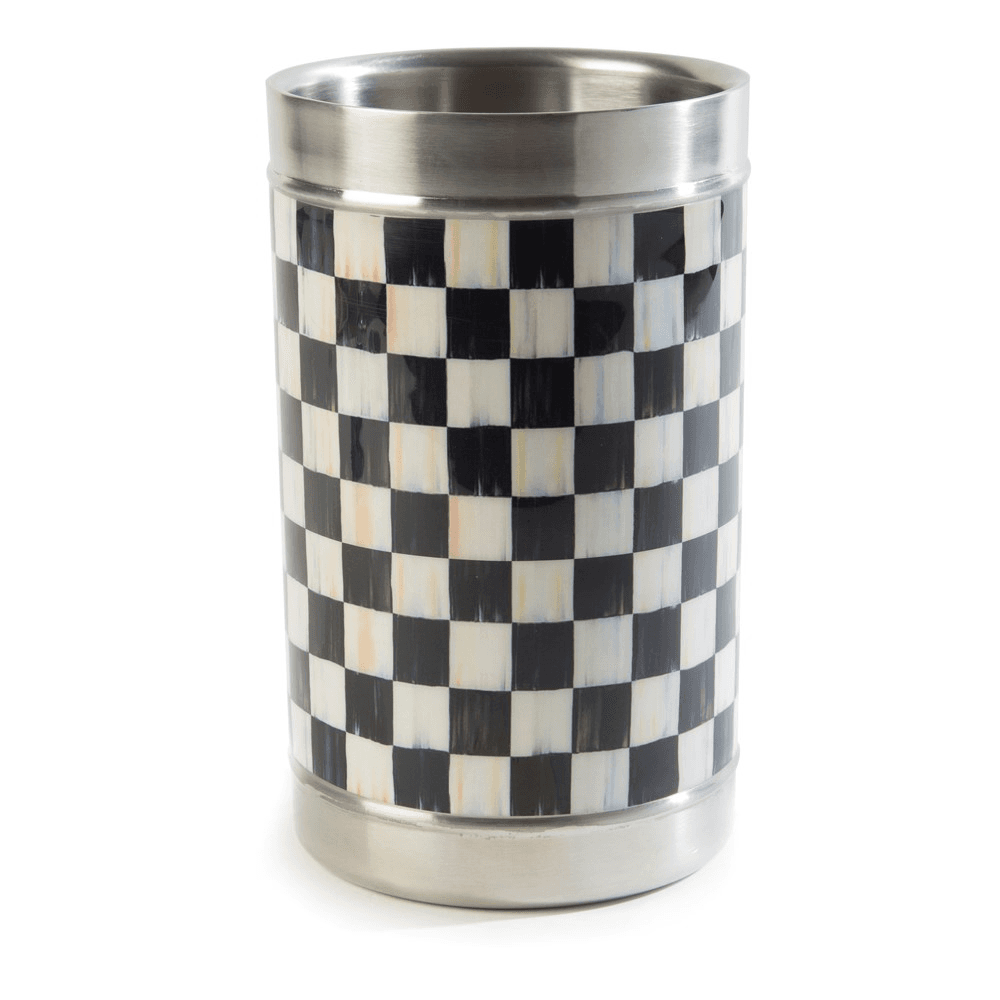 Courtly Check Wine cooler, 12cm, black & white