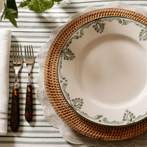 Image showing the Eleanor Set of 6 Dinner Plates, 26.5cm, Forest Green product.