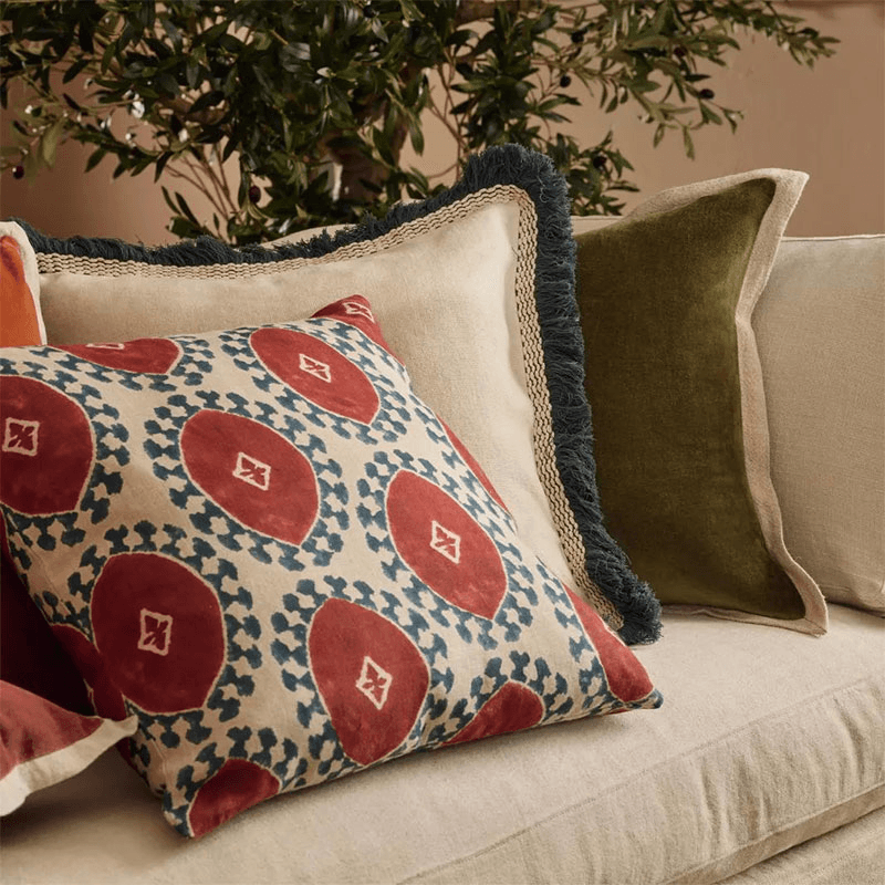 Contorno Cushion Cover, 56 x 56cm, Blood Orange
