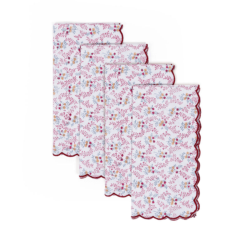 Little Flowers Set of 4 Napkins, 50 x 50cm, Pink