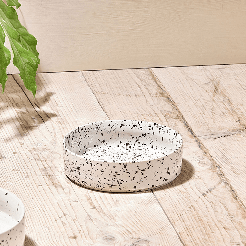 Ama Ceramic Pet Bowl, D15cm, Splatter