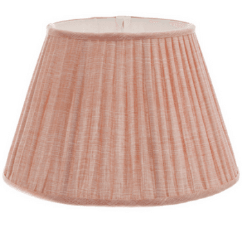 Empire Lampshade, Gathered Bedwyn, Moire Light Linen, Pink, 25cm