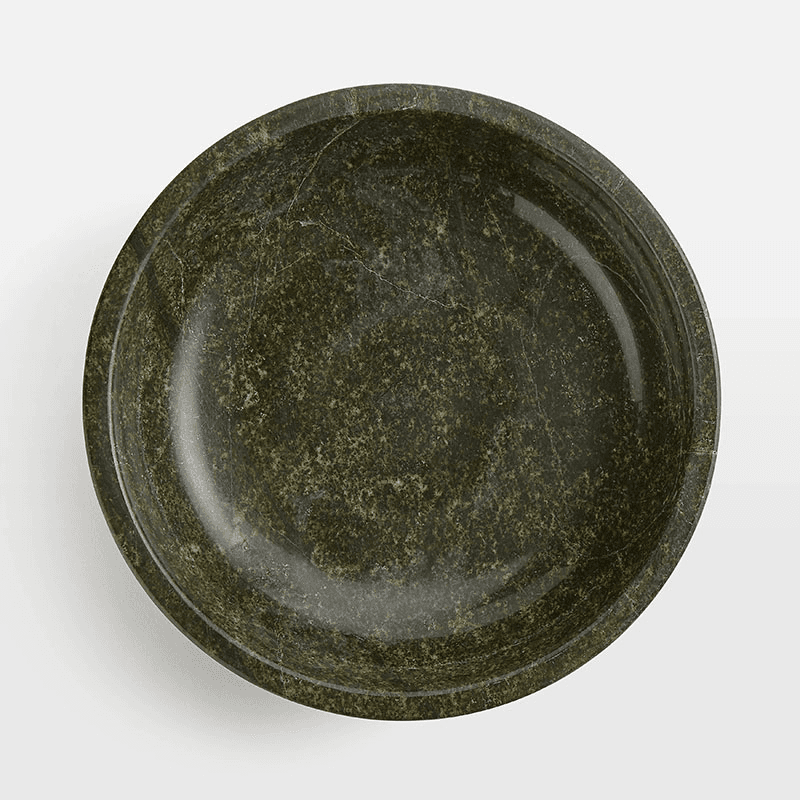 Mowbray Marble Serving Bowl, D25cm, Green
