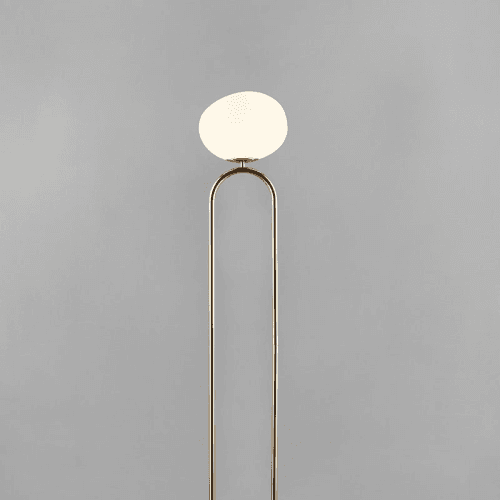 Image showing the Shapes Floor Lamp, H135cm, Brass product.