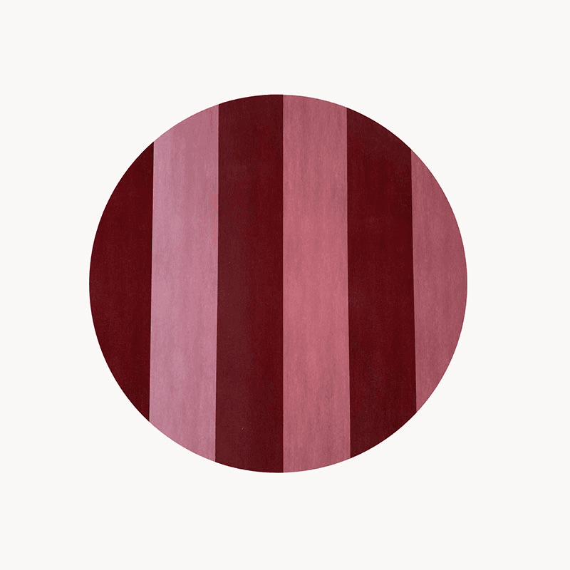 Stripe Placemat, D28cm, Rouge & Blush