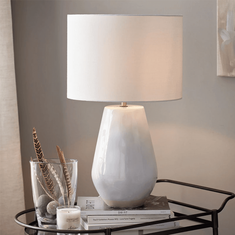 Parham Table Lamp, H56.5cm, White