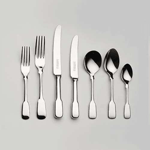 Image showing the 7-Piece Place Setting, Fiddle, Stainless Steel product.
