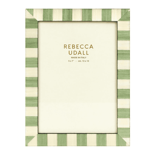 Image showing the Delilah Stripe Photo Frame, 5x7", Pistachio product.