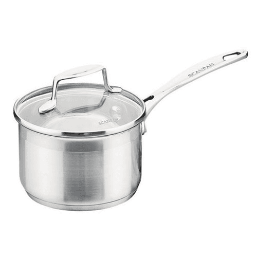 Image showing the Impact Saucepan with glass lid, 16cm, stainless steel product.