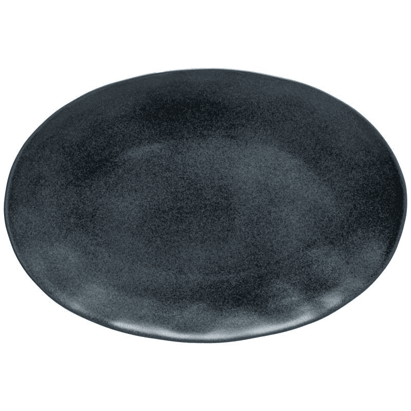 Livia Oval Platter, D45cm, Matte Black