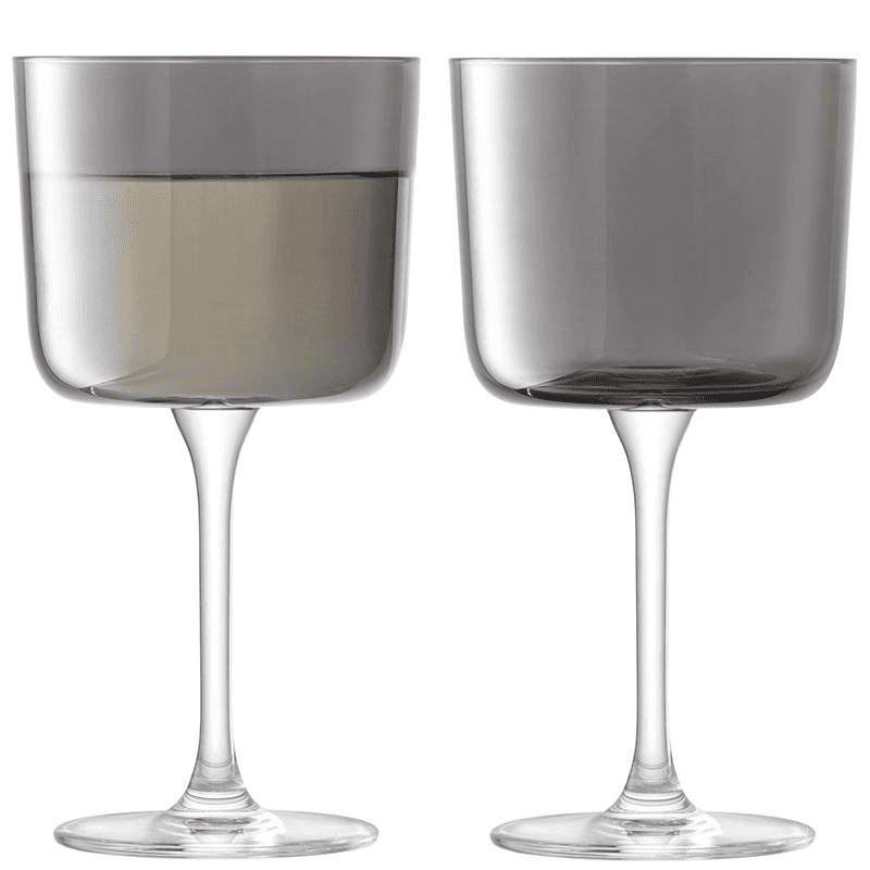 Lunar Set of 2 Wine Glasses, 250ml, Lunar Grey