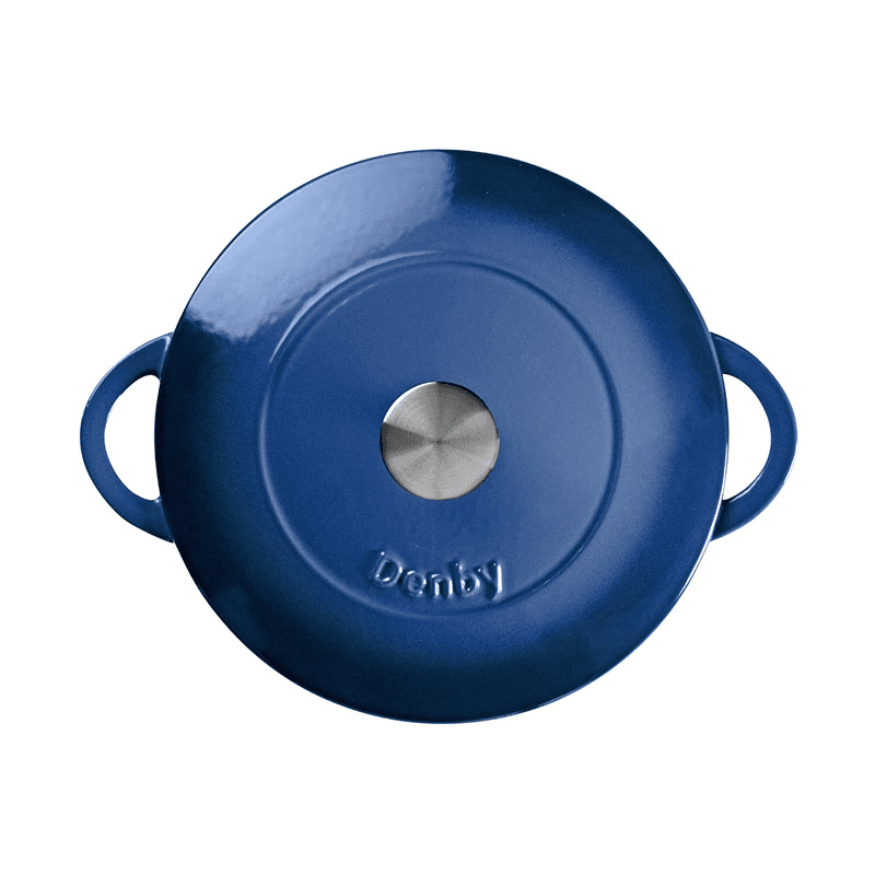 Cast Iron Round Casserole Dish, D26cm, Cobalt Blue