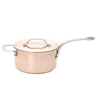 Image showing the Saucepan, Tri-Ply, Copper, 18cm product.