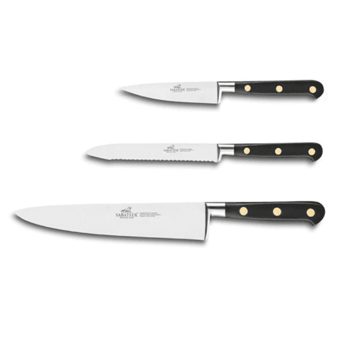 Image showing the Ideal Brass 3 Piece Knife Set, Brass product.