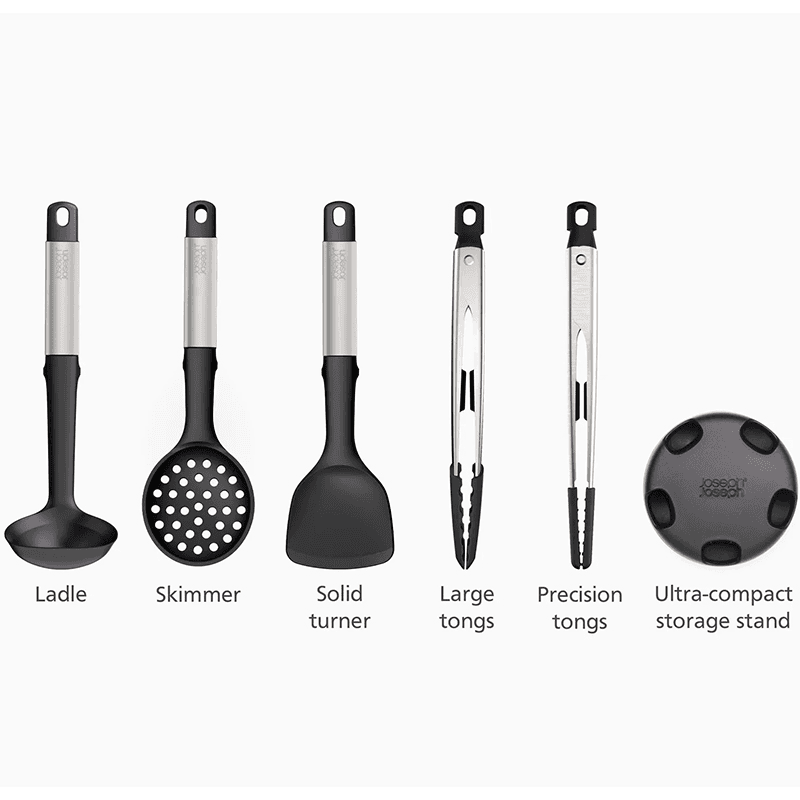 Elevate Fusion 5 Piece Silicone Set, Stainless Steel