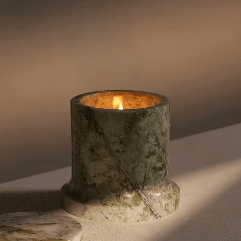 Sicilian Thyme & Apple Marble Candle, 250g, Jade