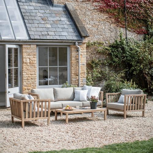 Image showing the Porthallow 3 Seater Sofa Set, Natural product.