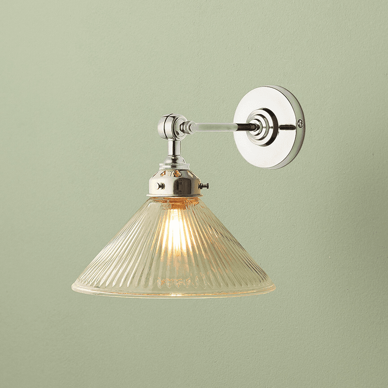 Henry Wall Light, H8cm x W18cm, Clear Glass