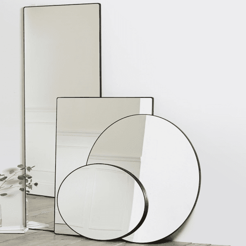 Image showing the Chiltern Round mirror, Dia101cm, Black product.