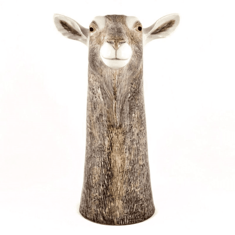 Goat Large Flower Vase, H26cm, Brown