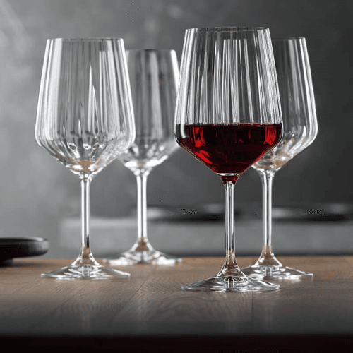 Image showing the LifeStyle Set of 4 Red Wine Glasses, 630ml, Clear product.