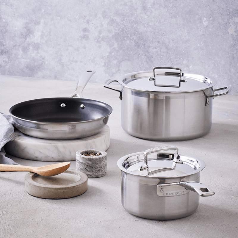 Classic 3-ply Deep Casserole, 24cm, Stainless Steel