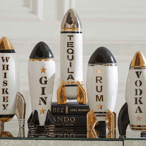 Image showing the Rocket Rum Decanter, Black & White product.